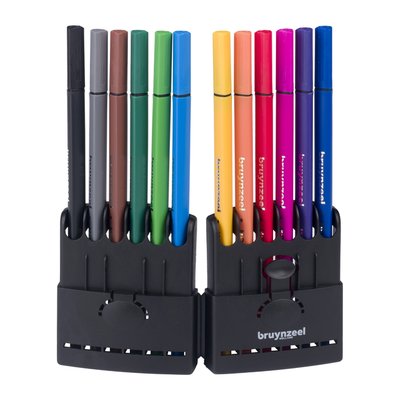 Fineliner Bruynzeel Teens étui 12 couleurs