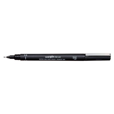 Fineliner Uni-ball Pin 0,6mm noir
