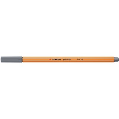 Fineliner STABILO point 88/96 fijn donkergrijs