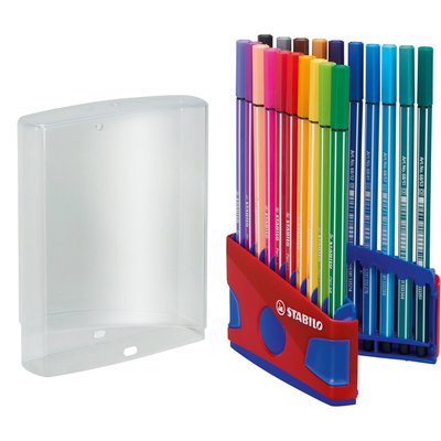 Feutre STABILO Pen 68 Colorparade rouge/bleu Medium assorti 20 pièces