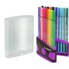 Feutre STABILO Pen 68/20 ColorParade anthracite/rose Medium assorti étui 20 pièces Photo