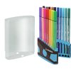 Feutre STABILO Pen 68 ColorParade anthracite/turquoise Medium assorti étui 20 pièces Photo