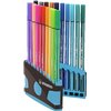 Feutre STABILO Pen 68 ColorParade anthracite/turquoise Medium assorti étui 20 pièces Photo