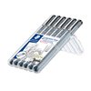 Fineliner Staedtler Pigment 308 zwart set 4+2 gratis foto
