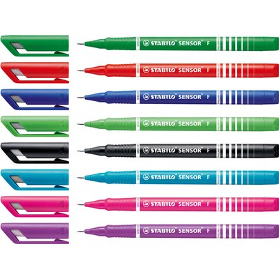 Fineliner STABILO Sensor 189/8 Fin assorti étui 8 pièces