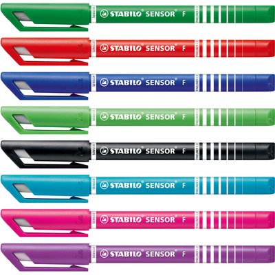 Fineliner STABILO Sensor 189/8 Fin assorti étui 8 pièces
