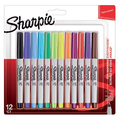 Feutre Sharpie ogive Ultra Fin Fun blister 12 pièces