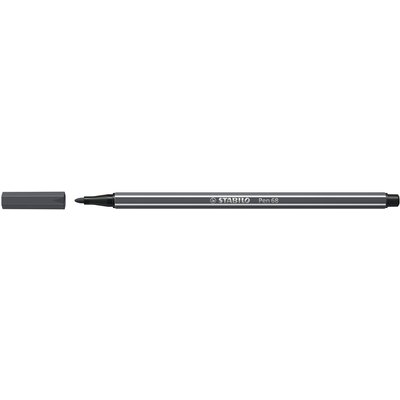 Viltstift STABILO Pen 68/97 medium diepkoud grijs
