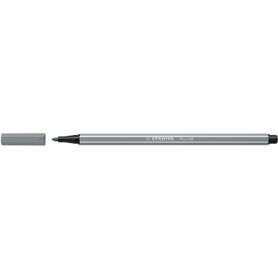 Viltstift STABILO Pen 68/95 medium middel koudgrijs