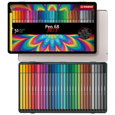 Feutre STABILO Pen 68 Arty Medium boîte 30 couleurs