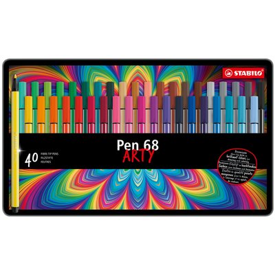 Feutre STABILO Pen 68 Arty Medium boîte 40 couleurs