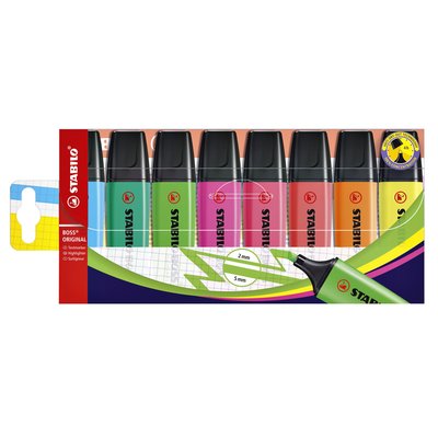 Surligneur STABILO BOSS Original 70/8 assorti 8 pièces