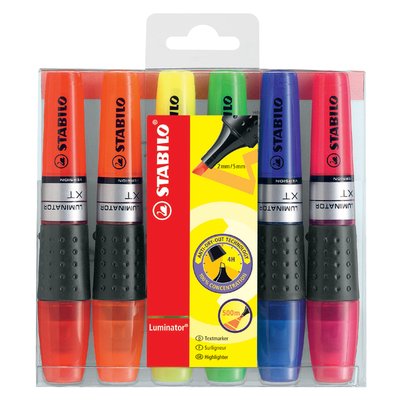 Markeerstift STABILO Luminator XT 71/6 assorti etui à 6 stuks