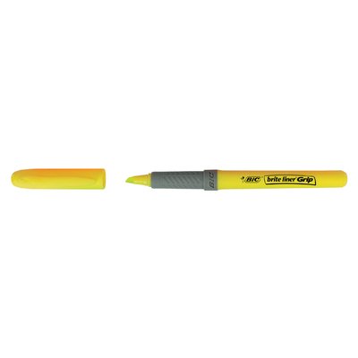 Markeerstift Bic brite liner grip geel