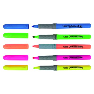 Markeerstift Bic brite liner grip oranje