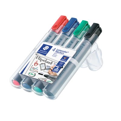 Marqueur chevalet Staedtler 356 ogive 2mm 4 pièces assorti