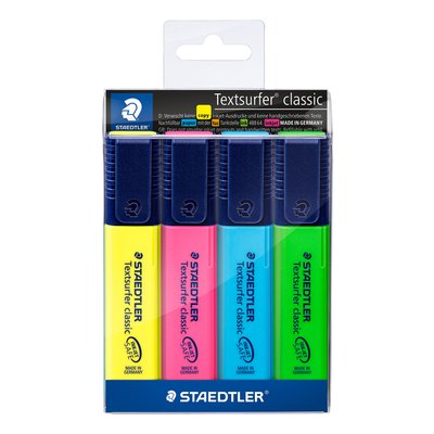 Markeerstift Staedtler 364 Textsurfer assorti 4 stuks