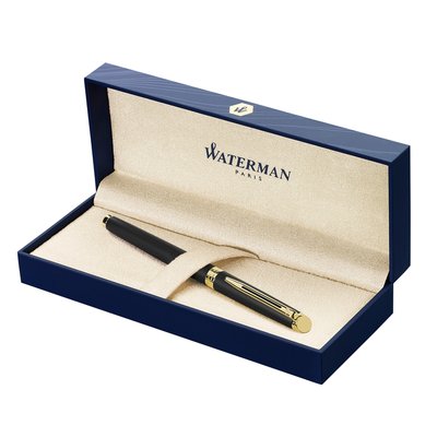 Roller Waterman Hémisphère Noir Mat GT Fin