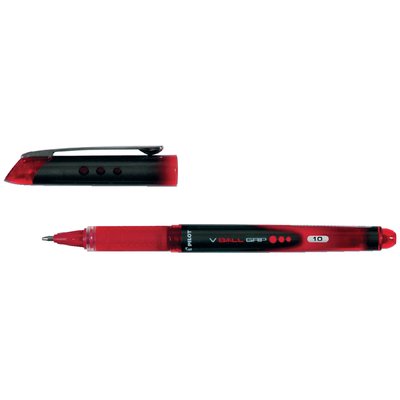 Rollerpen PILOT V-Ball grip breed rood
