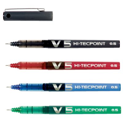 Rollerpen PILOT Hi-Tecpoint V5 fijn zwart