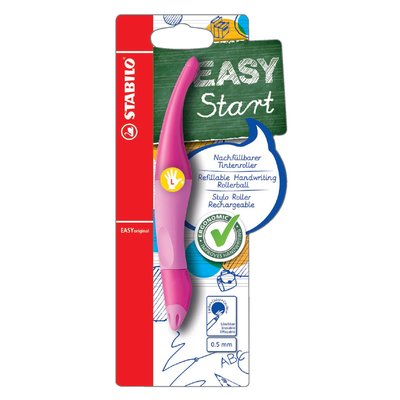 Rollerpen STABILO Easyoriginal linkshandig roze/lichtroze blister