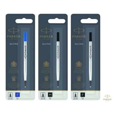 Rollerpenvulling Parker Quink fijn blauw blister à 1 stuk