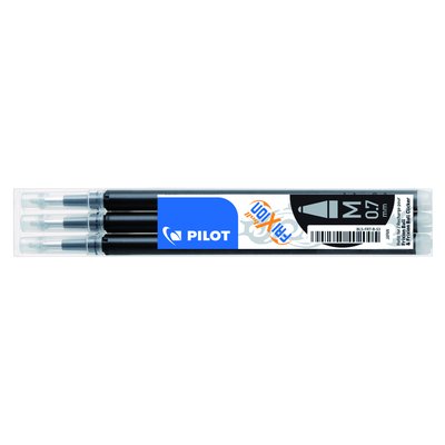 Rollerpenvulling PILOT friXion medium zwart set à 3 stuks