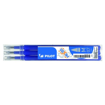 Rollerpenvulling PILOT friXion medium blauw set à 3 stuks