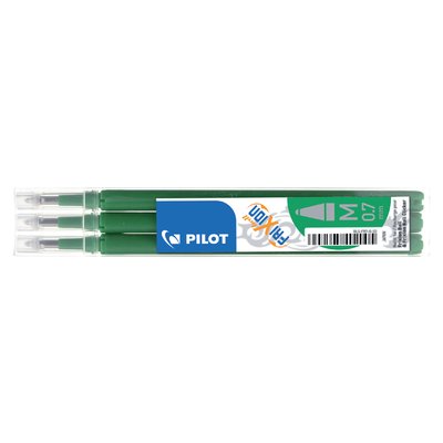 Rollerpenvulling PILOT friXion medium groen set à 3 stuks