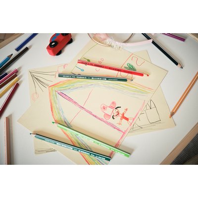 Crayon de couleur STABILO 203 Trio thick assorti étui carton 12 piècess