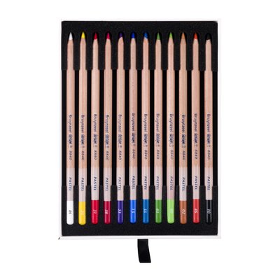 Crayon pastel Bruynzeel Design boîte luxueuse 12 couleurs