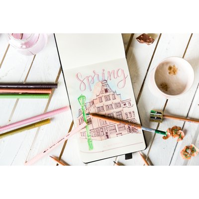 Crayon aquarelle Bruynzeel Design boîte luxeuse 12 couleurs