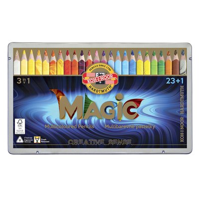 Crayon de couleur Koh-I-Noor Jumbo Magic boîte 24 couleurs