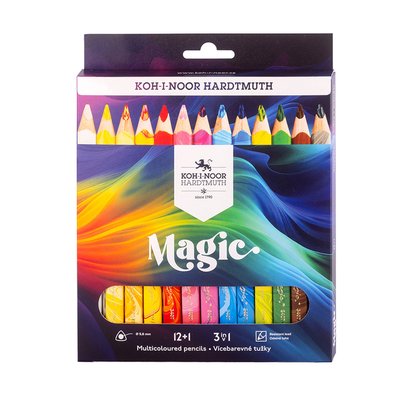 Crayon de couleur Koh-I-Noor Jumbo Magic boîte 13 couleurs