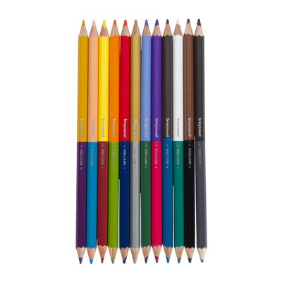 Crayon de couleur Bruynzeel Kids Twin Point set 12 couleurs