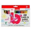 Crayon de couleur Bruynzeel Kids Thick & Short set 20 couleurs Photo