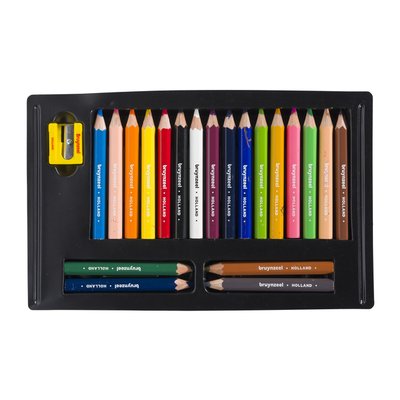 Crayon de couleur Bruynzeel Kids Thick & Short set 20 couleurs