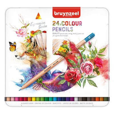 Kleurpotloden Bruynzeel Expression assorti blik à 24 stuks