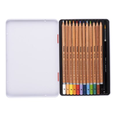Crayon aquarelle Bruynzeel Expression boîte métal 12 couleurs