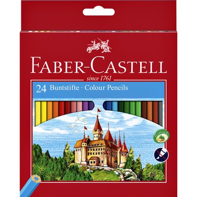 Crayon de couleur Faber-Castell assorti set 24 pièces