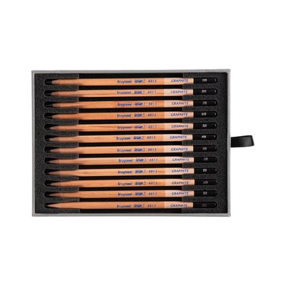 Crayon graphite Bruynzeel Design boîte luxueuse 12 duretés