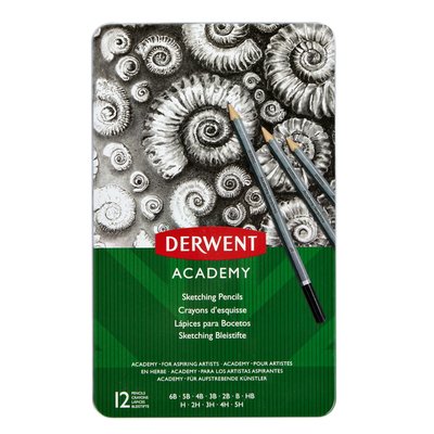 Crayon Derwent Academy 6B5H boîte 12 pièces dureté assortie