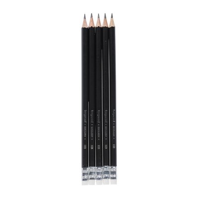 Crayon Bruynzeel Teens HB avec embout gomme blister 5 duretés