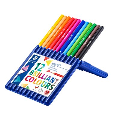 Kleurpotloden Staedtler Ergosoft driekantig 12stuks assorti
