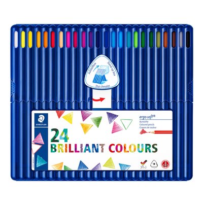 Crayons de couleur Staedtler Ergosoft triangulaire assorti 24pcs