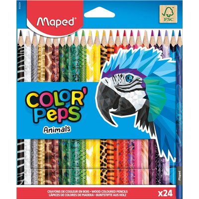 Crayon de couleur Maped Color'Peps Animals set 24 couleurs