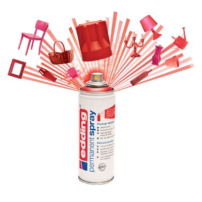 Verfspuitbus edding 5200 permanent spray glossy diepzwart