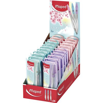 Passer Maped Study 2-delig display á 20 stuks pastel assorti