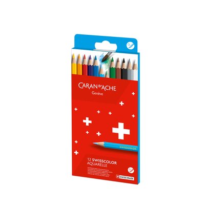 Crayon de couleur Caran d’Ache Aquarel boîte 12 pièces