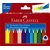 Waskrijt Faber-Castell driehoekig assorti set à 12 stuks